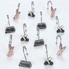 BESTRIPES Shower Curtain Hooks Rings, Set of 12 Stainless Steel