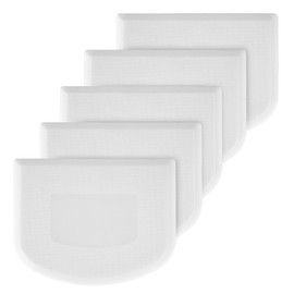 5 Piezas 118x92mm Espátula para Masa, Cortador de Masa Plástico Raspador de Masa Multifunción Raspadores Cortadora para Repostería Pasteles Masa Pan Pizza Horneado (Blanco)