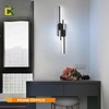 Benkut Modern LED Wall Sconce Black Remote Wall Light Fixtures