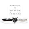 Love Me Until I'M Me Again Black Heart-Cut Half Enamel