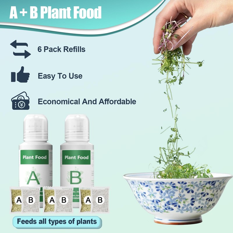 Hydroponics Nutrients for Aerogarden(800ml in Total), Plant Food A &