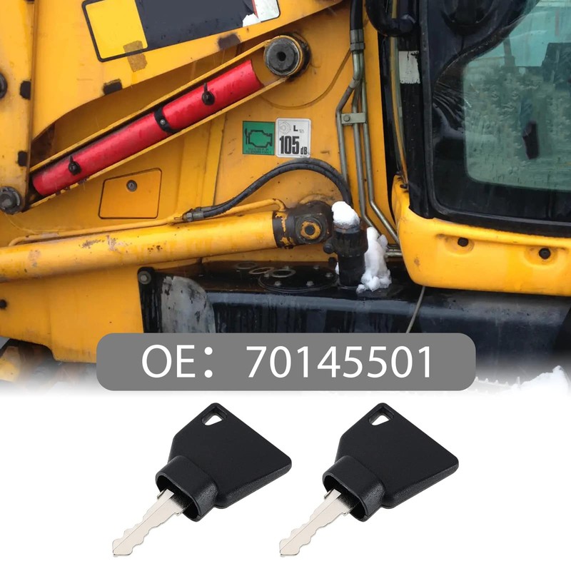 eMagTech 10PCS Ignition Starter Keys 70145501 14607 Compatible with JCB