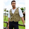 Gihuo Men's Lightweight Casual Vest Outdoor Work Fishing Zipper Travel