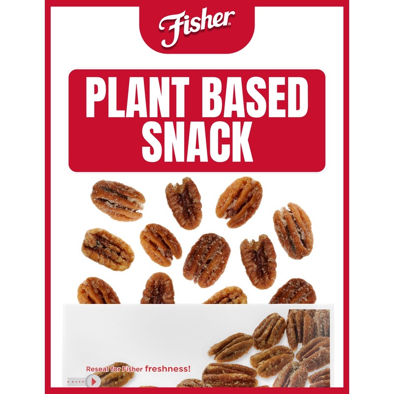 Fisher Snack Honey Roasted Pecans, 4.5 oz (Pack of 1),