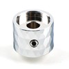 OVSAL 2PCS Solid Aluminum Guitar Knobs，Blue Crystal Style Top Volume