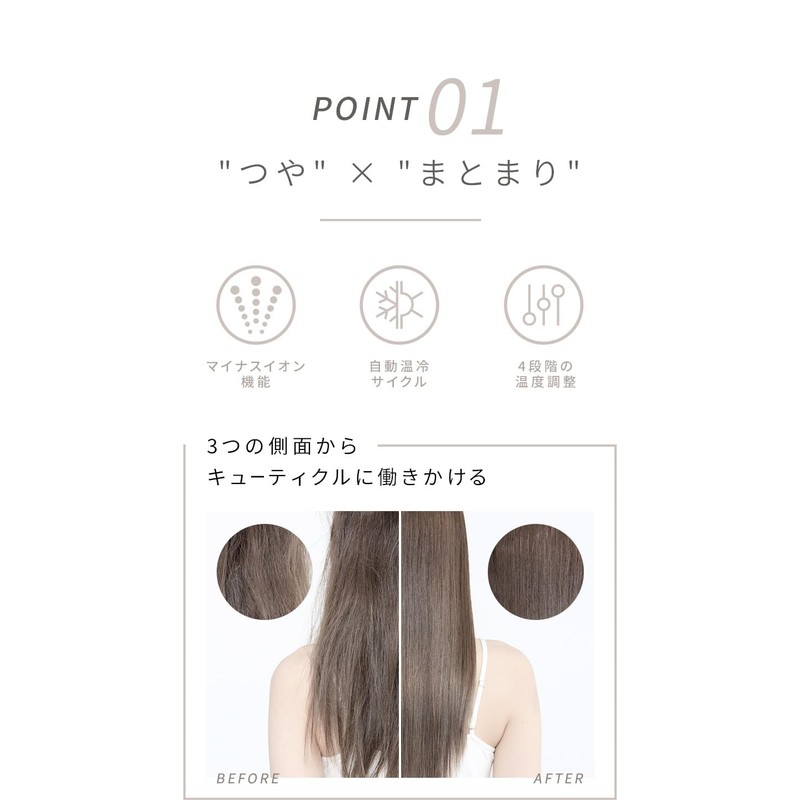 ANLIETTE AN-004 Latte Esthetic Ion Dryer, Quick Drying, Large Airflow,