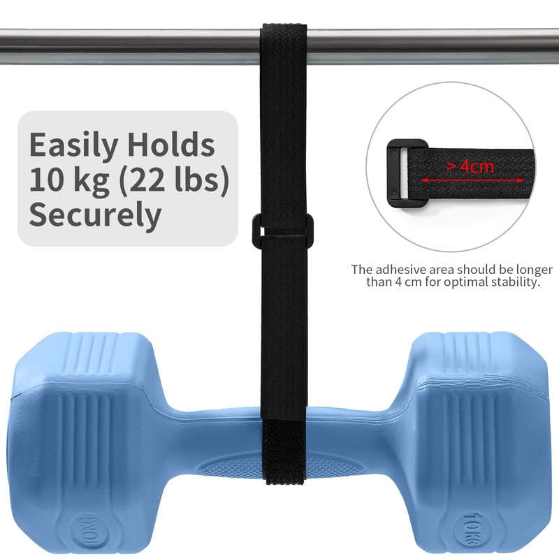 Trilancer 10M x 2CM Reusable Cable Ties, Adjustable Hook and
