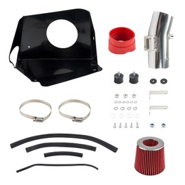 Torchbeam Cold Air Intake Filters System Kits Fit for Nissan Altima 2007-2012 with 3.5L V6 Engine DRSS-5043, Aluminum Filter System Replacement Red