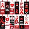 Haooryx Heart Disease Awareness Bookmarks - 120Pcs Wear Red for