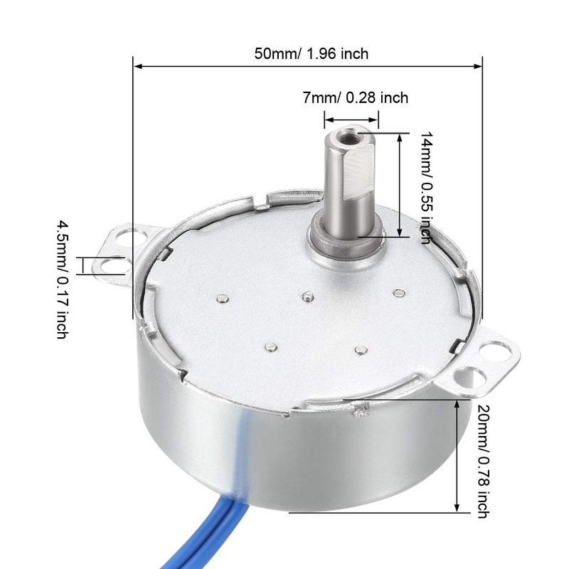 uxcell Electric Synchronous Synchron Motor Turntable Motor 100-127 VAC 50-60Hz