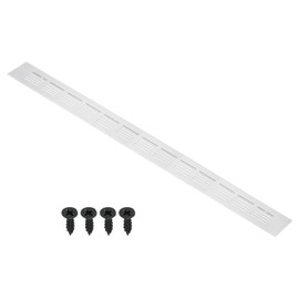PATIKIL 20 x 2 Inch Door Air Vent Cover, Aluminum Grille Ventilation Cover Louvered with Mounting Screws for Cabinet Wardrobe Door, Silver Tone