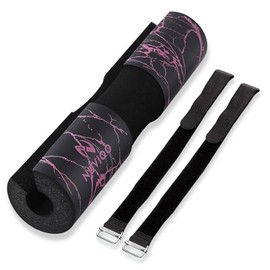 Nuviqo Barbell Pad Squat Pad for Lunges and Squats - Hip Thrust Pad for Standard and Olympic Bars - Provides Cushion to Neck and Shoulders While Training