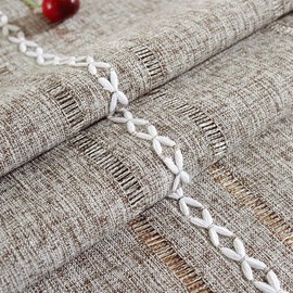 Aufondof Boho Table Runner Farmhouse Table Runner,13" x 90" Long Rustic Coffee Table Runners Cotton Macrame Spring Table Runners with Tassel for Wedding Kitchen Dining Room Table Home Decor ﻿