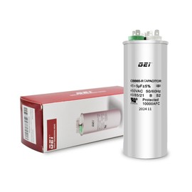 CBB65B 45+5 MFD 45/5 uF 450V A/C Capacitor Round Dual Run Capacitor Replace for 97F9895 Z97F995, for Heat Pump，Condenser Fan，Air Conditioner Capacitor，HVAC Capacitor