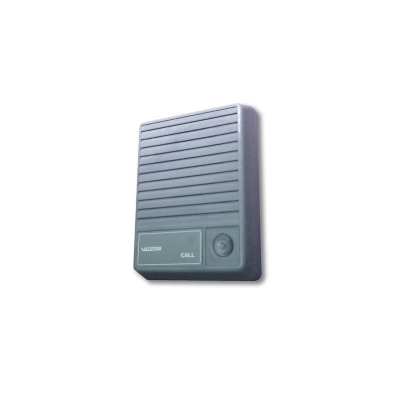 VALCOM V-1074 Talkback Doorplate Surface Speaker- Gray (VC-V-1074)