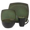 Gibson Elite Soho Lounge 16 Piece Dinnerware Set, Green