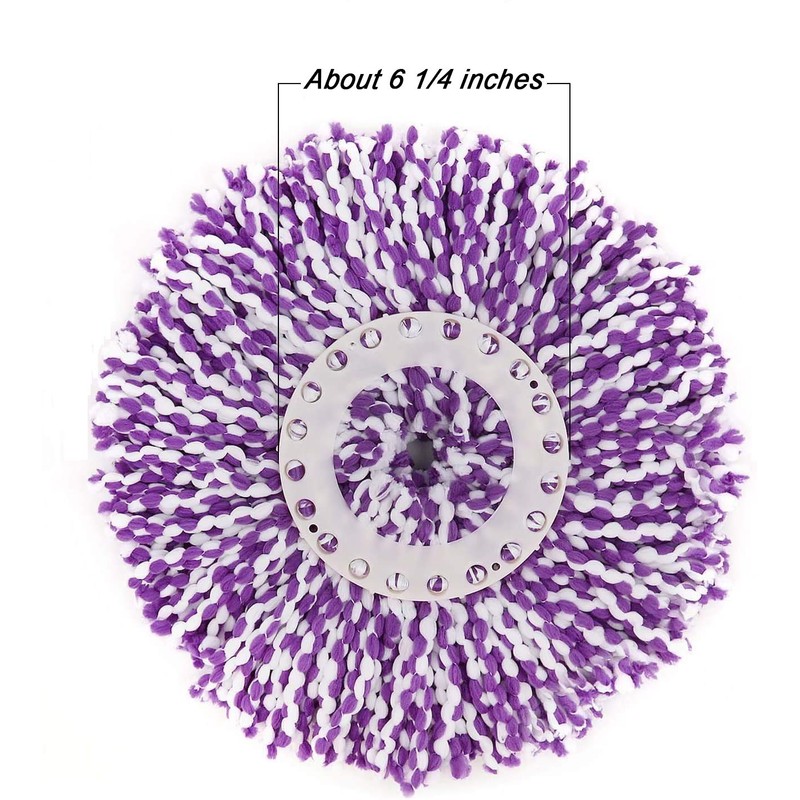 3 Pack Spin Mop Replacement Head, Round Shape Standard Size