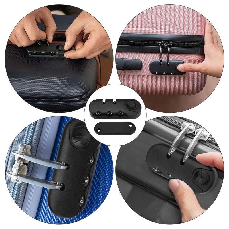 LNSYSNS Luggage Lock, 6 Pieces Combination Lock, 3 Digit Suitcase