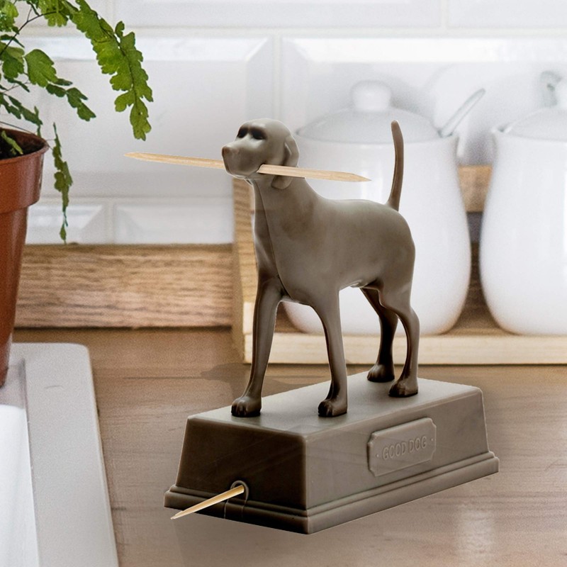 AD272 - Good Dog - Bronze Plastic Toothpick Dispenser by