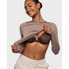 INLYRIC Women's Mesh Front Closure Bras Unlined Sheer Demi Plunge
