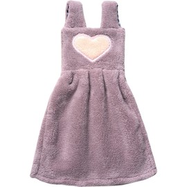 Plus Nao Towel, Face Towel, One-Piece Design, Hand Wiping Towel, Fluffy, Fleece, Heart, Thick, Fluffy, Dress Design, purple