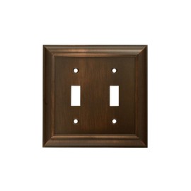 CKP Brand #31193 Double Switch Wall Plate, Oil-Rubbed Bronze