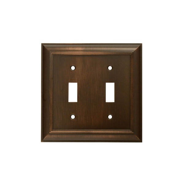 CKP Brand #31193 Double Switch Wall Plate, Oil-Rubbed Bronze