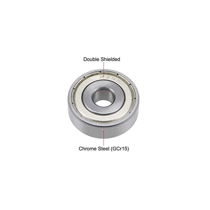 sourcing map 638ZZ Double Shielded ABEC-3 Ball Bearings 8 x