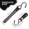 Modixun 8pcs Leather S-Hooks, S Shaped Hooks for Hanging, Camping
