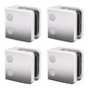 Glass Clamp,4PCS Stainless Steel 304 Brushed Glass Holder Shelf Bracket