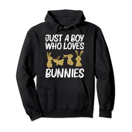 Cool Bunny Art For Boys Kids Rabbit Jersey Wooly Pet Animal Pullover Hoodie