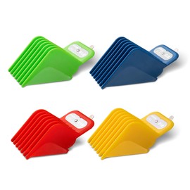 Extra Long Clipper Guards Set Compatible with Andis Master, Oster Fast Feed, Andis AAC-1, GC, LCL, ML, PM-1, PM-2,PM-4, RCAC,RS-1,US-1, Size: #10, 12, 14, 16 (Length: 1.25", 1.5", 1.75",2”)