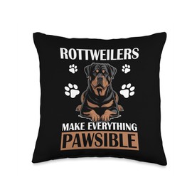 Rottweiler Dog Rottie Throw Pillow