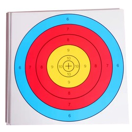 SDCYOW 60pcs Archery Targets Paper Arrow Targets for Air-Soft, BB Guns, Air Rifles Shooting Accessories, 16x16inch, 5-Ring Paper Target Face