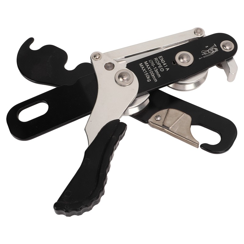 Manual Climbing Descender Aluminum Alloy Self Locking Downhill Device for