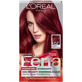 L'Oreal Paris Feria Permanent Haircolor, R57 Intense Medium Auburn 1 ea (Pack of 9)