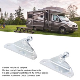 Ball Stud Brackets, 2pcs Ball Stud Brackets 10mm for Gas Prop Strut Spring Pack M10 Automobile Accessory Car Ball Studs Mounting Brackets