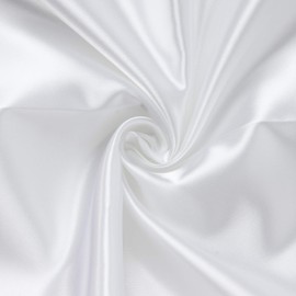 Toray T880-1 Silk Satin Fabric, Approx. 48.0 inches (122 cm) x 3.3 ft. (1 m) Cut, Color KW: White