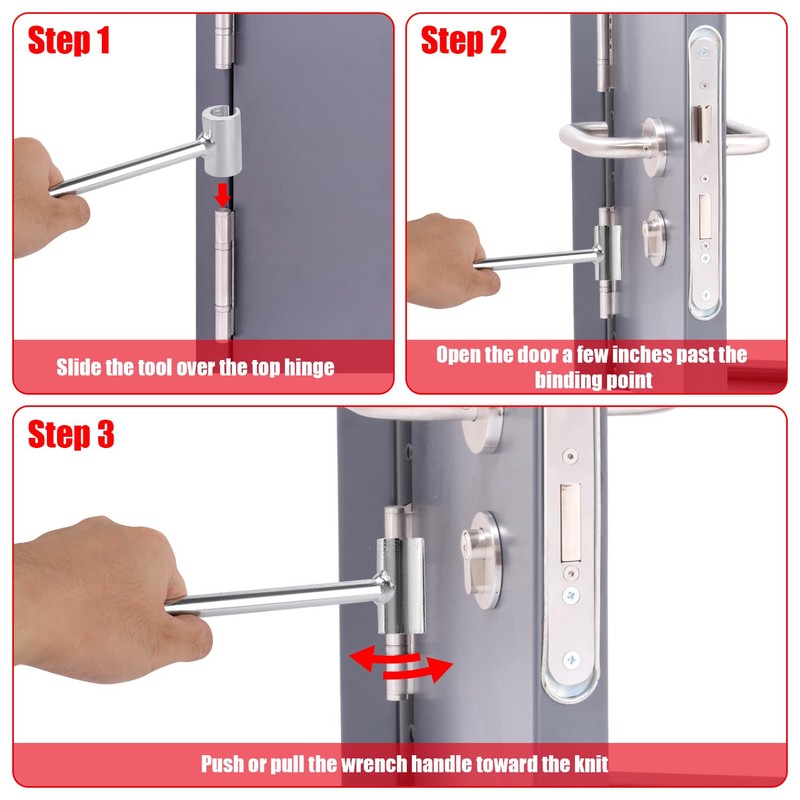 Hinges Gaps Adjusting Wrench, 0.55-0.71in Steel Door Hinge Adjustment Tool