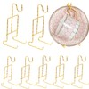 LOSYHU 8-Piece Metal Cup & Saucer Display Stand - Gold