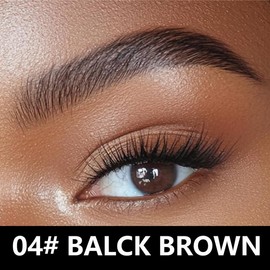 4-in-1 Eyebrow Pencil, Waterproof Microblading Eyebrow Pencil, 2-pronged precision eyebrow pencil, easy to create a natural eyebrow shape, non-drying, lasts all day long:_04# Black Brown