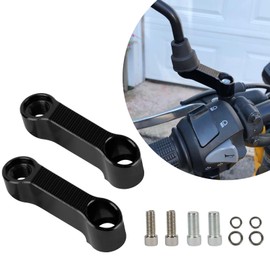 M10 Motorcycle Mirror Extenders, 2 Right Hand Threads, PSLER Motorcycle Rear View Mirror Mount Risers Extenders for 10mm or 8mm Apertures
