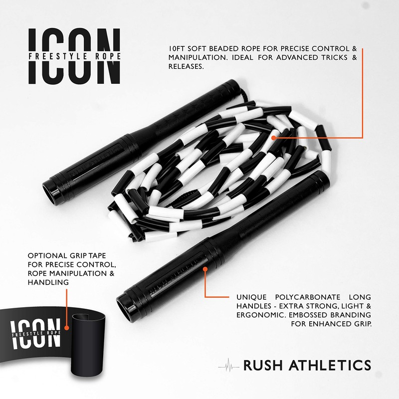RUSH ATHLETICS ICON Freestyle Rope - Best for Releases, Tricks,