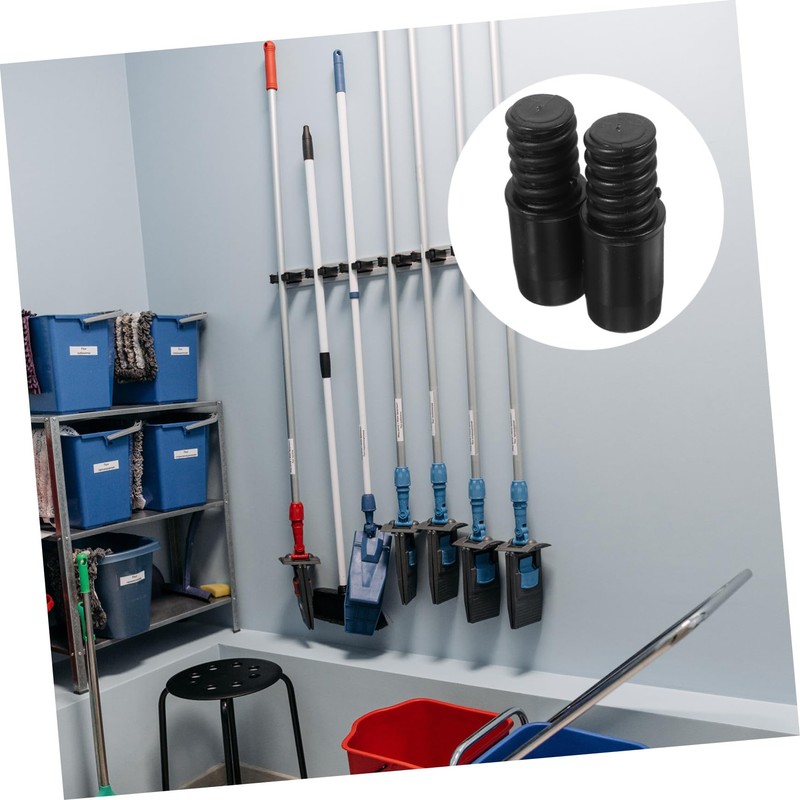 Healeved Household Sweeper Extension Pole Attachments Broom Handle Threaded End