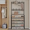 YIZAIJIA Coat Rack Shoe Rack With Storage Shelf Freestanding with