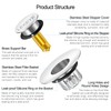 LEKEYE Tub Stopper | Shower Drain Hair Catcher | Pop-up