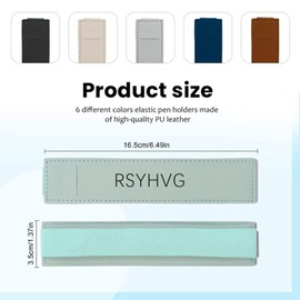RSYHVG 6 Pack Adjustable Elastic Band Pen Holder Holder for Diary Planning Book Notebook (Black, White, Brown, Gray, Light Blue,dark blue)