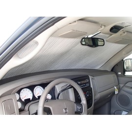 HeatShield, The Original Windshield Sun Shade, Custom-Fit for Dodge Ram 1500 Truck (Crew Cab) 2006, 2007, 2008 Silver Series