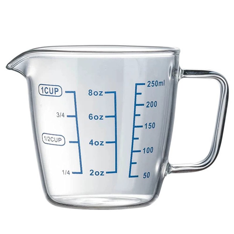 250ml 500ml Heat-resisting Glass Measuring Cup Milk Scale Microwave Measure