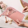 XUNQUCOM Stand-Up Makeup Brush Storage Organizer Bag, Waterproof Dust Free